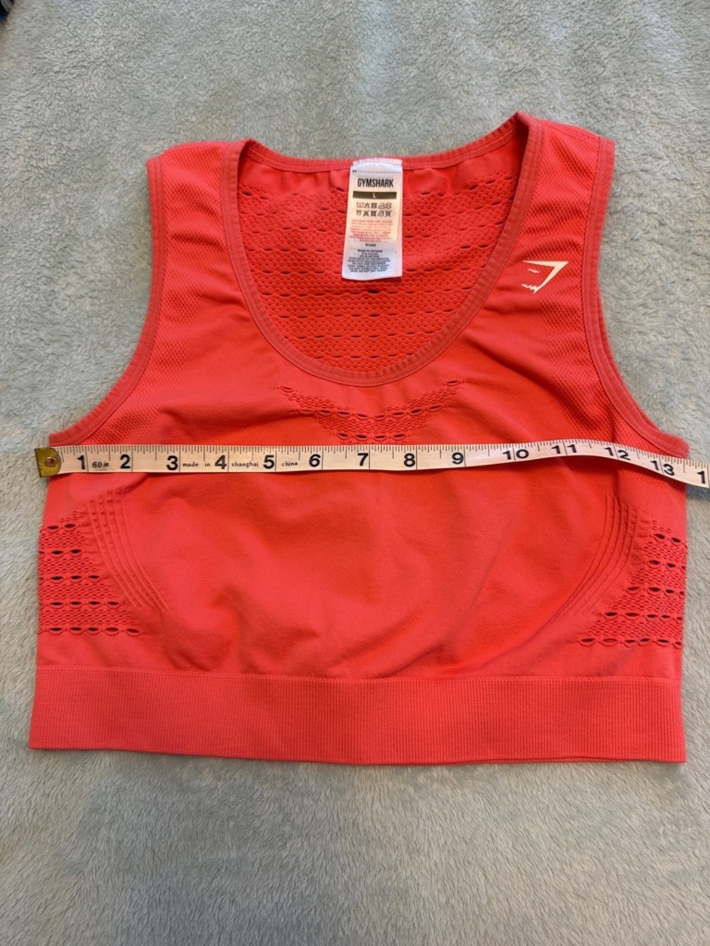 NWOT- Gymshark Coral Seamless Laser-Cut Sports Bra - Picture 6 of 8